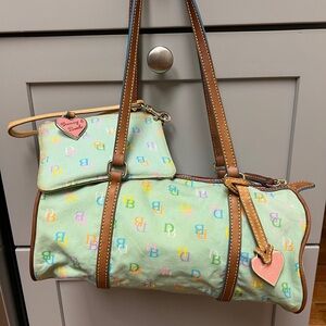 Dooney & Bourke Pastel Logo Shoulder Bag and wallet Y2K